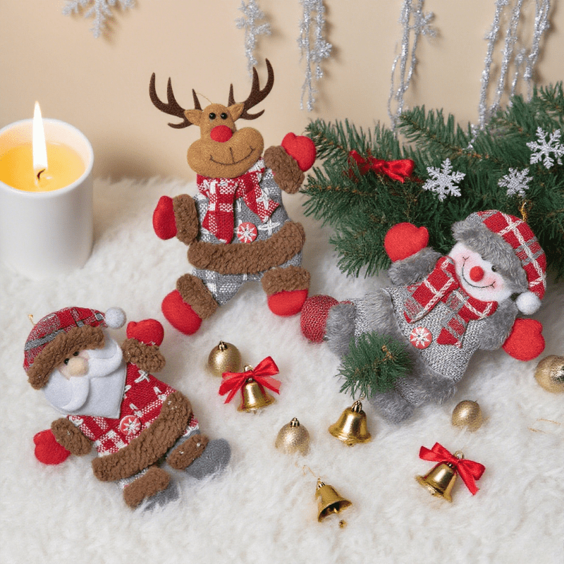 Vintage Collectible Santa - 3-Piece Set of Randomly Styled Santa