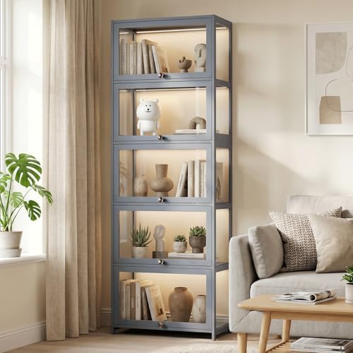 Collectible & Vintage Dolls For Wedding - Display Cabinet, 5-Tier Display Case with