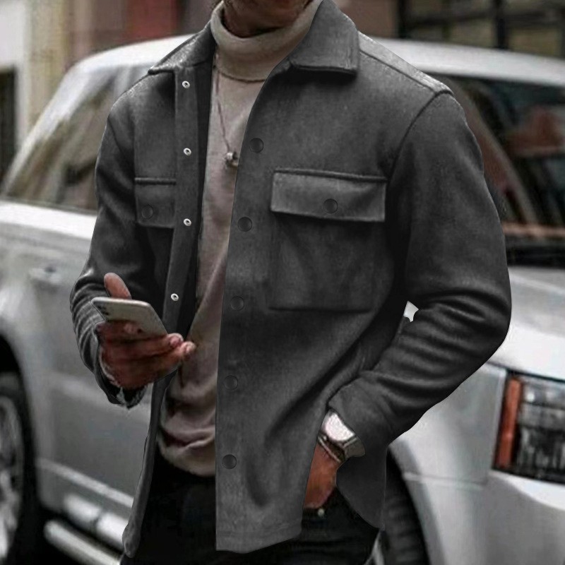 Vintage Zipper - Work Jacket Male Outerwear Slim Fit