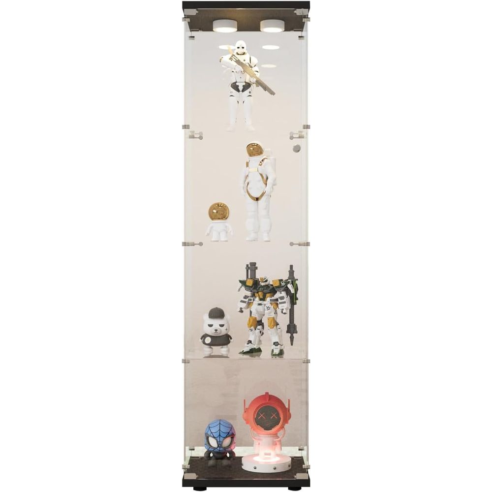 Collectible & Vintage Dolls For Wedding - LED-Illuminated Glass Cabinet with Lock for
