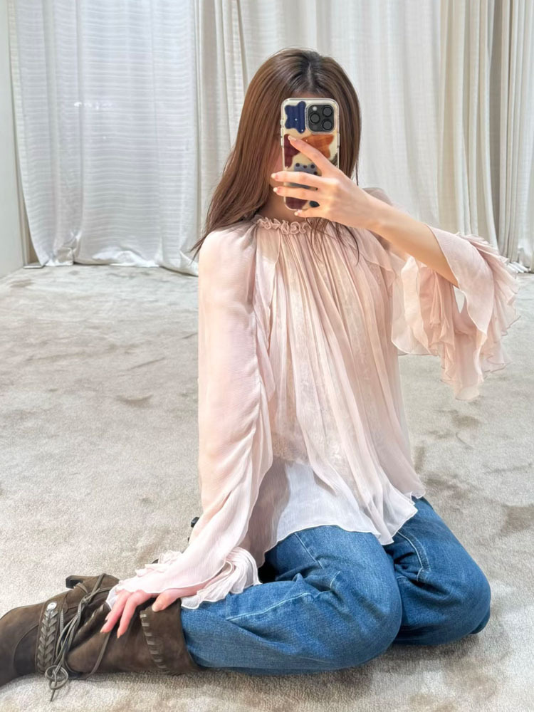 Lace ruffled loose top, stylis - Collectible & Vintage Dolls For Wedding 评论和价格