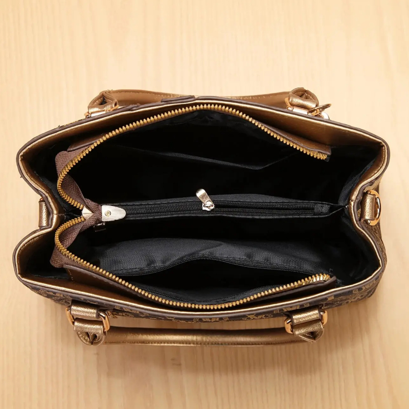 Women's Handbag Set with Shoul - Vintage Zipper 评论和价格