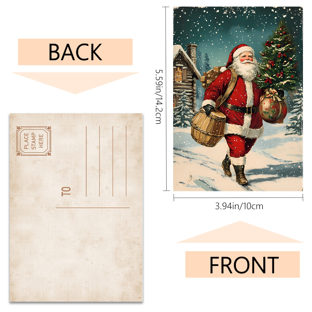 32pcs, vintage Christmas postc - Vintage Collectible Santa 评论和价格