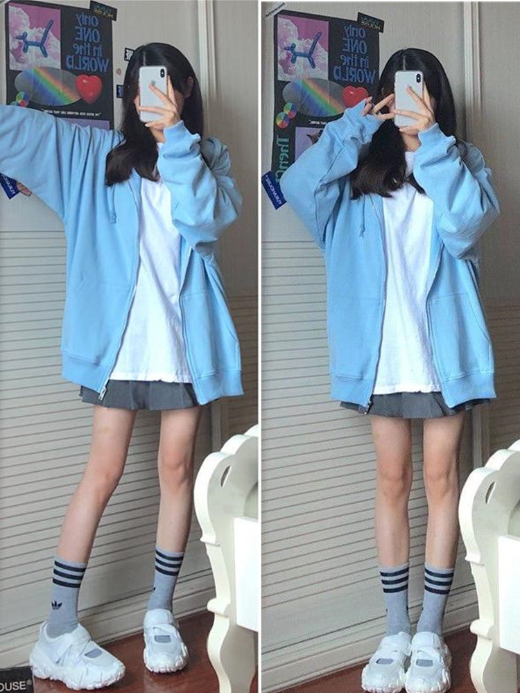 Oversized Hooded Sweatshirts K - Vintage Zip Hoodie 评论和价格