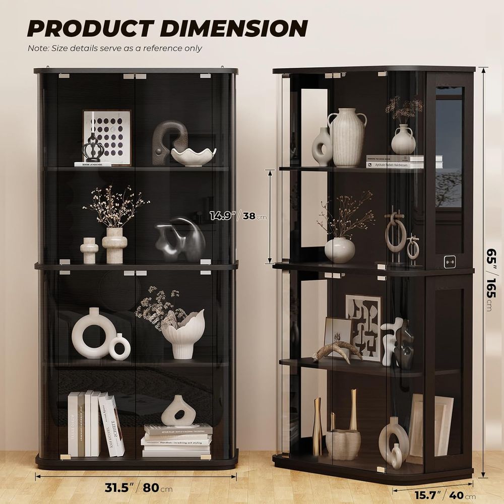Rounded Display Cabinet with G - Collectible & Vintage Dolls For Wedding 评论和价格