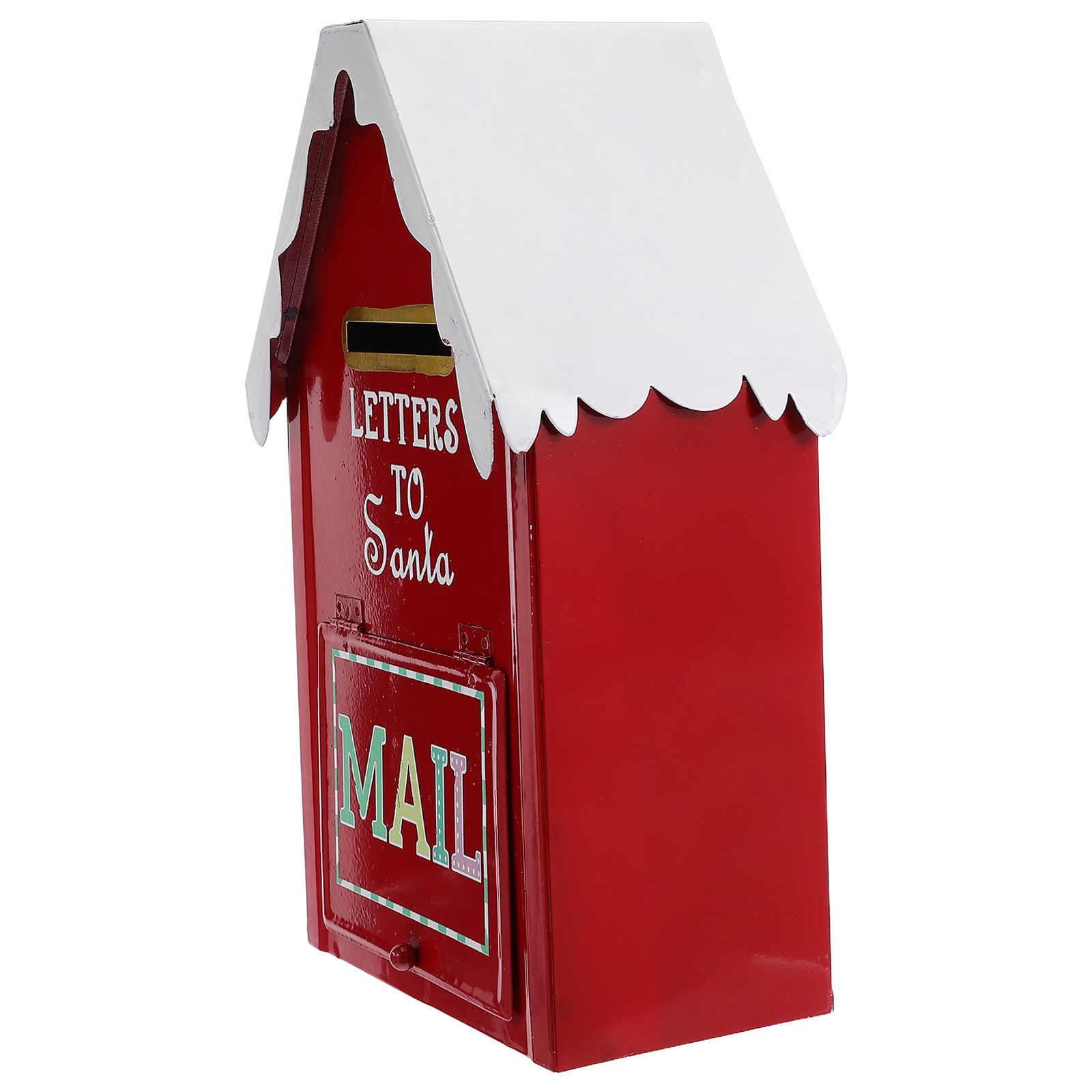Red Christmas Mailbox Metal Sa - Vintage Collectible Santa 评论和价格