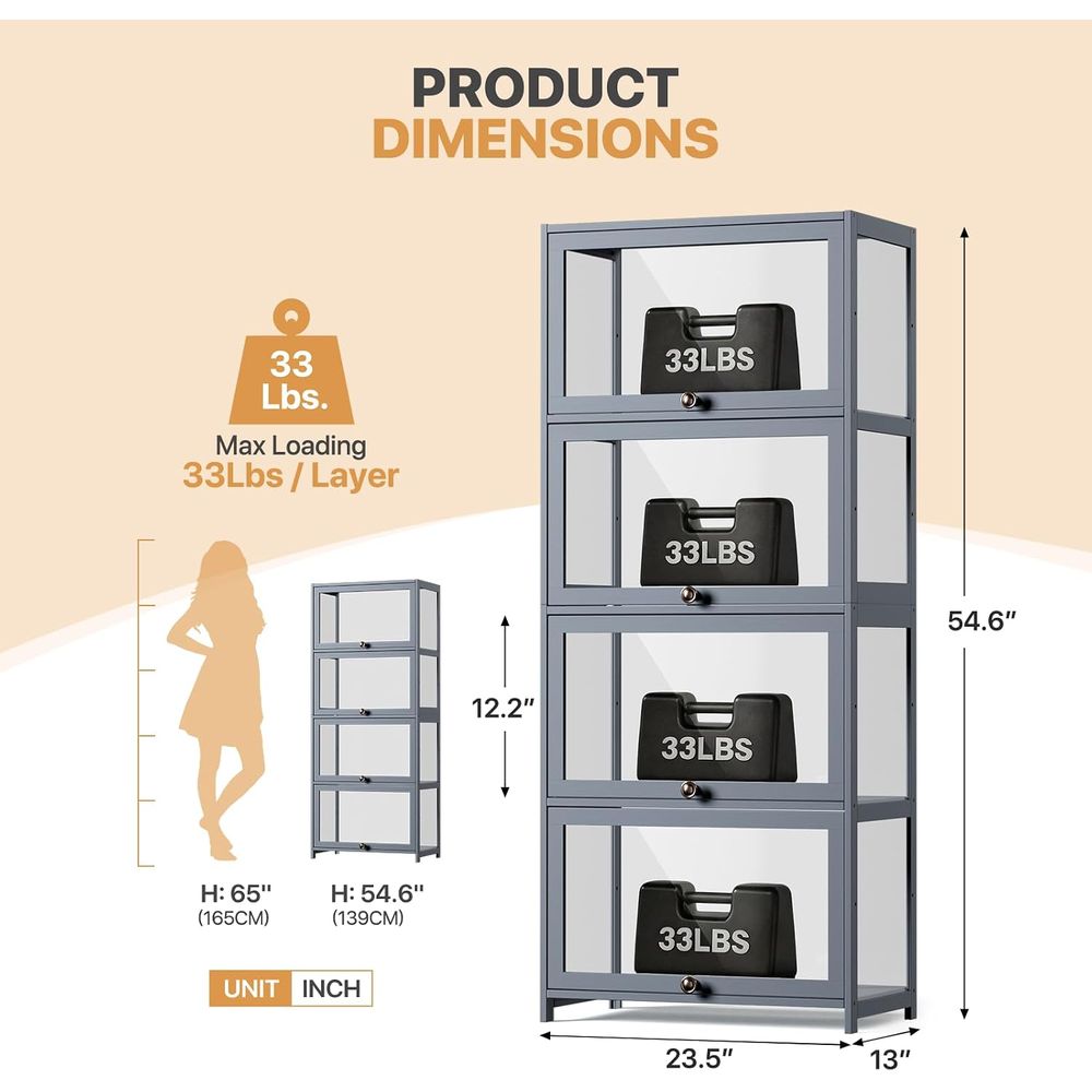 4-Tier Acrylic Display Case fo - Collectible & Vintage Dolls For Wedding 评论和价格