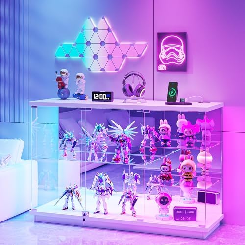 RGB Glass Display Cabinet with - Collectible & Vintage Dolls For Wedding 评论和价格
