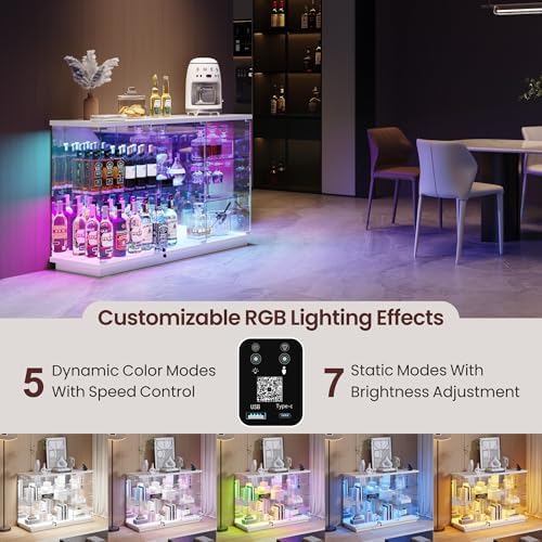 RGB Glass Display Cabinet with - Collectible & Vintage Dolls For Wedding 评论和价格