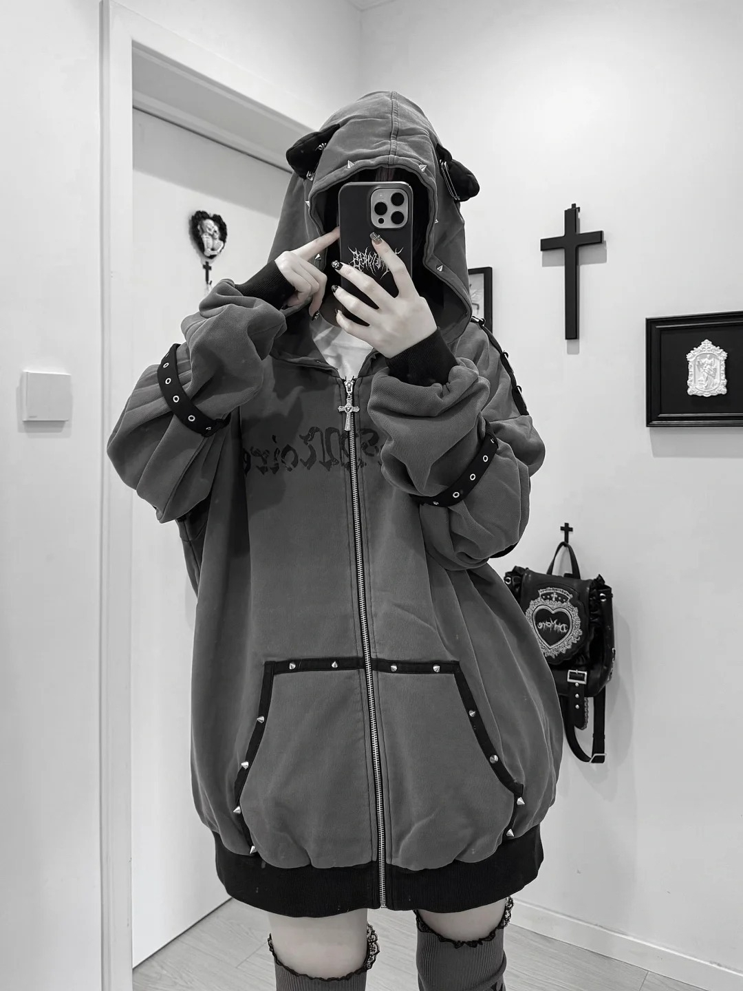 Streetwear Harajuku Hoodies Ja - Vintage Zip Hoodie 评论和价格