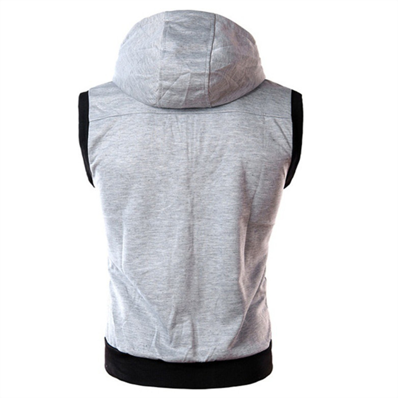 New Men's Hooded Sleeveless Ve - Vintage Zip Hoodie 评论和价格