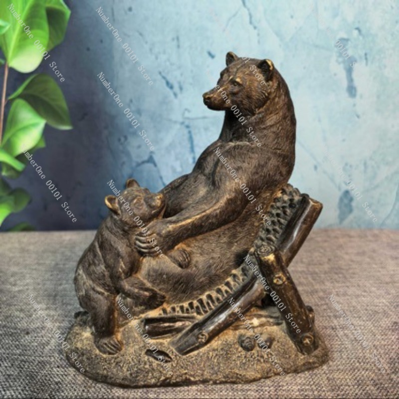 Antique Bronze Bear Ornament V - Vintage Collectible Bears 评论和价格