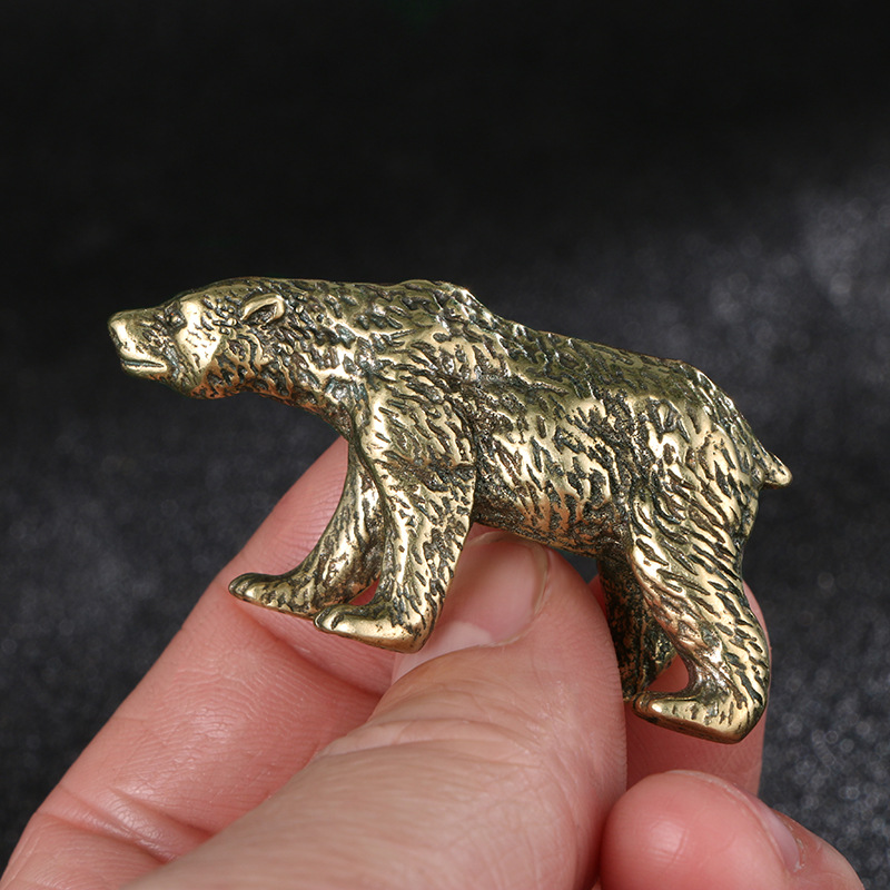 Vintage Chinese Solid Brass Be - Vintage Collectible Bears 评论和价格