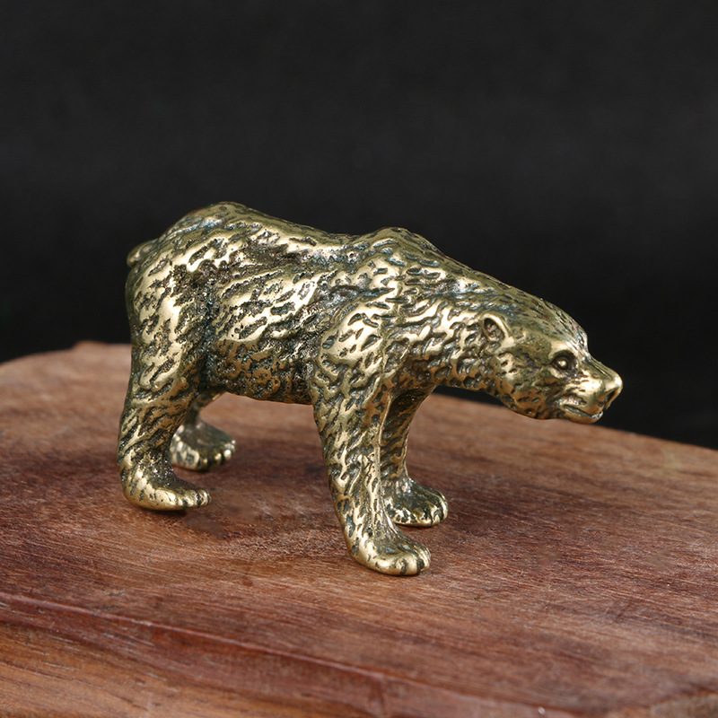 Vintage Chinese Solid Brass Be - Vintage Collectible Bears 评论和价格