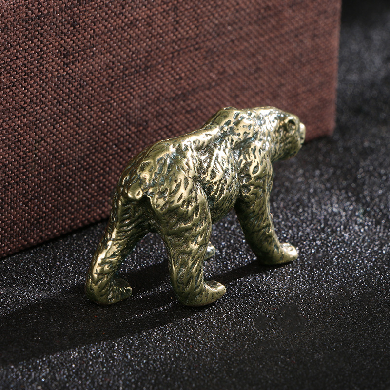 Vintage Chinese Solid Brass Be - Vintage Collectible Bears 评论和价格