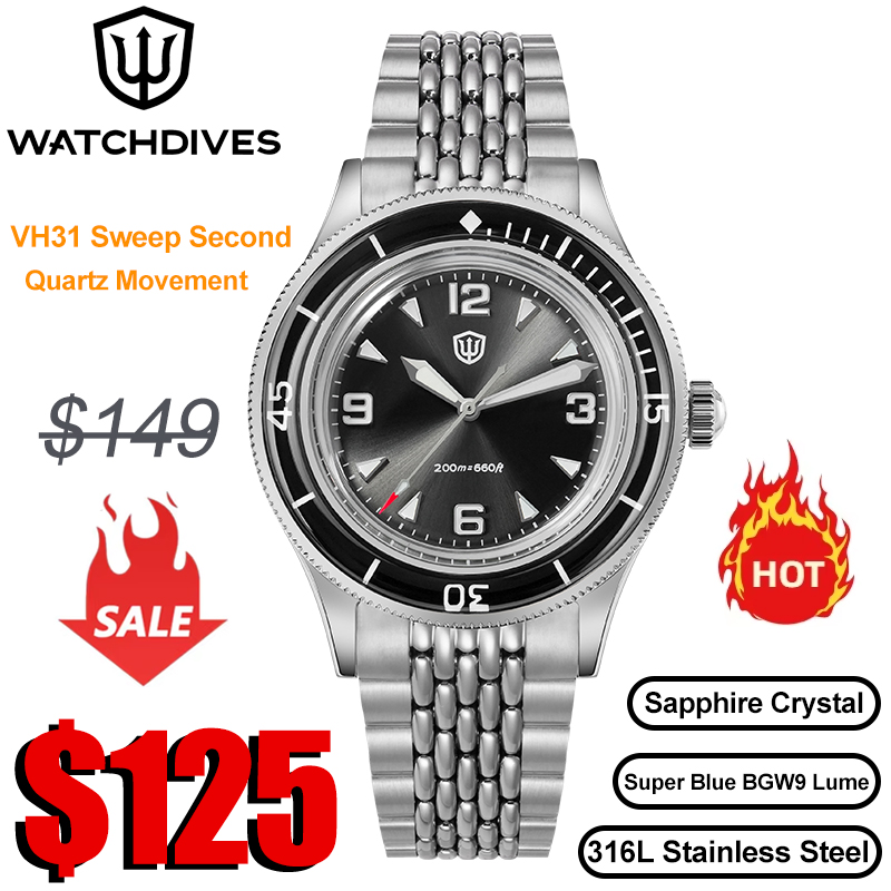 Watchdives WD50Q Watches VH31  - Vintage Collectible Watches 评论和价格