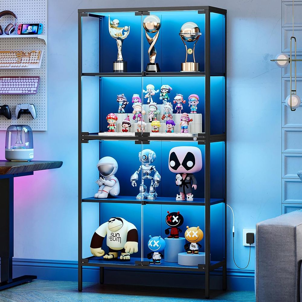 65 LED-Illuminated Glass Displ - Collectible & Vintage Dolls For Wedding 评论和价格