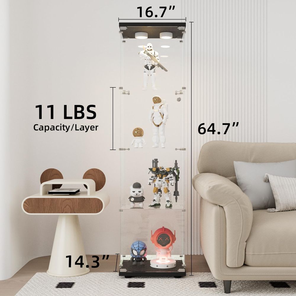 LED-Illuminated Glass Cabinet  - Collectible & Vintage Dolls For Wedding 评论和价格