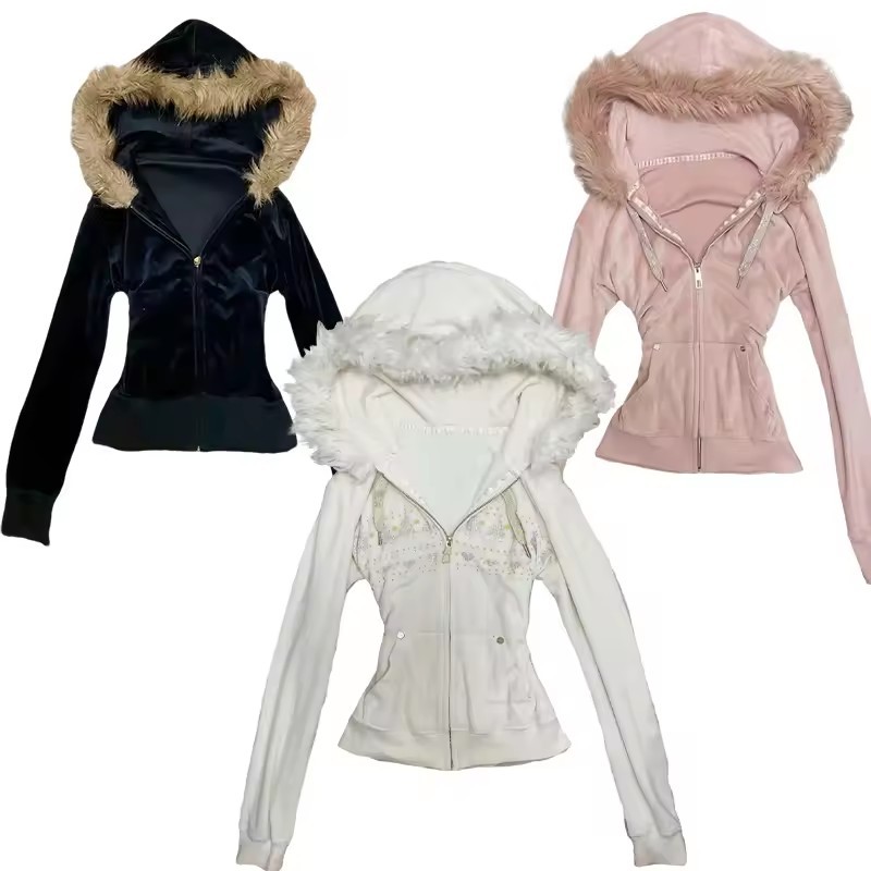 Hoodie Coat Women Punk Hooded  - Vintage Zip Hoodie 评论和价格