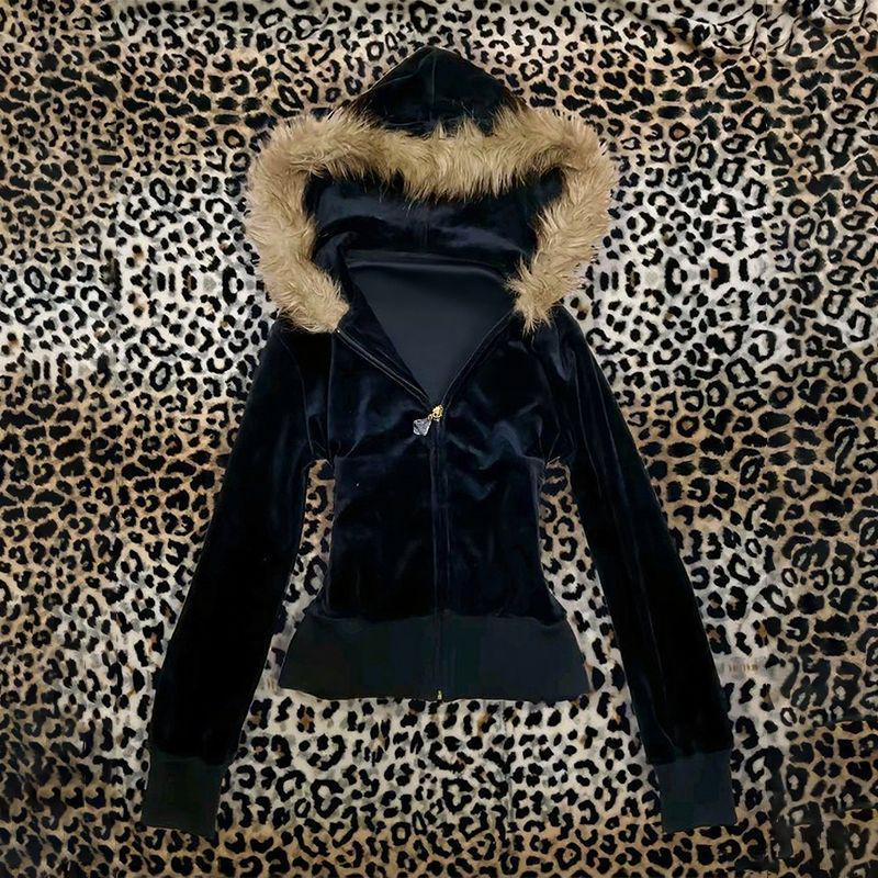 Hoodie Coat Women Punk Hooded  - Vintage Zip Hoodie 评论和价格