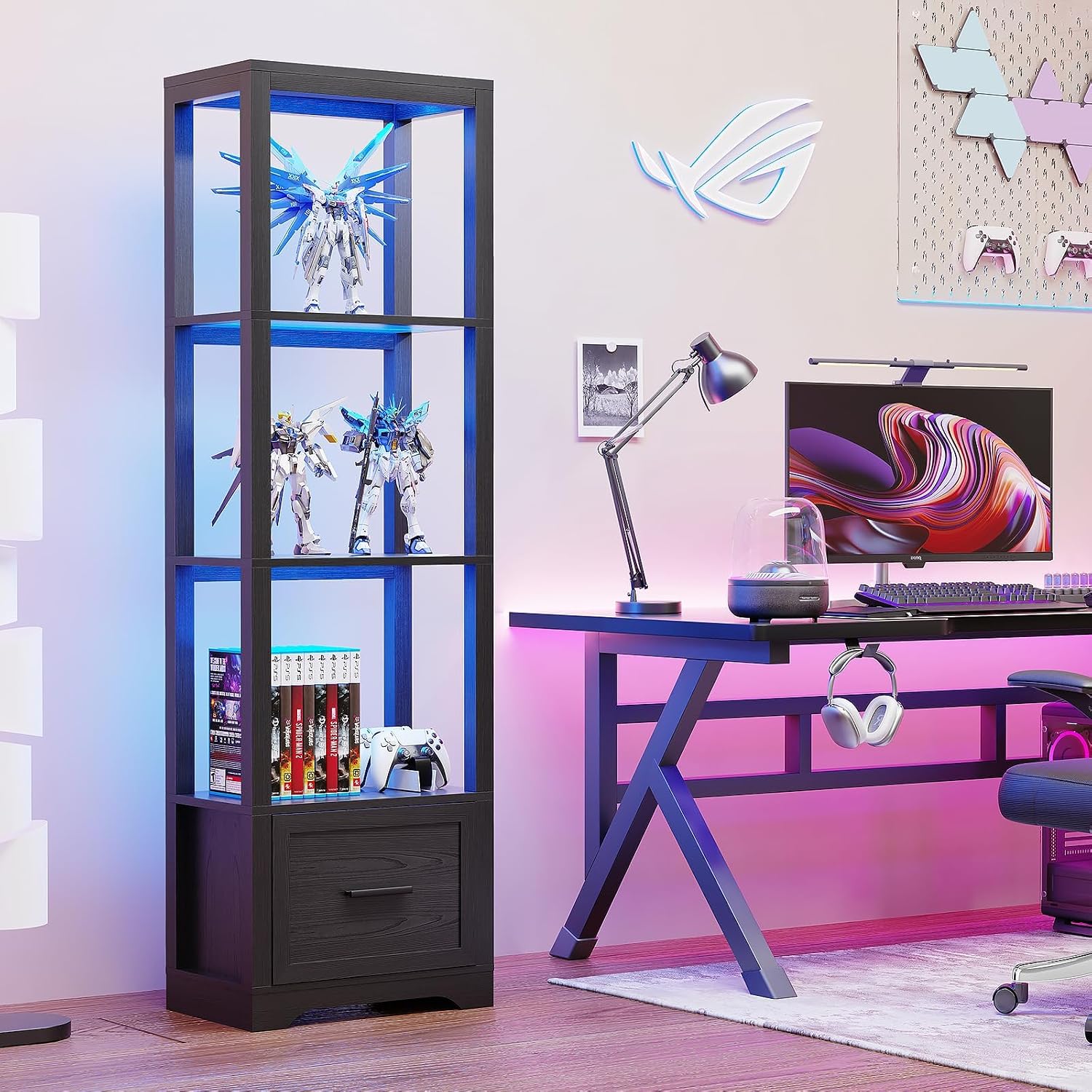 3-Color LED Display Shelf with - Collectible & Vintage Dolls For Wedding 评论和价格