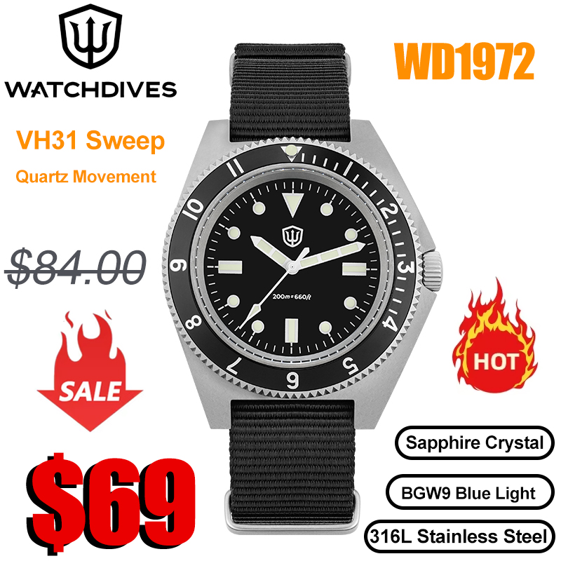 Watchdives WD1972 Quartz Watch - Vintage Collectible Watches 评论和价格