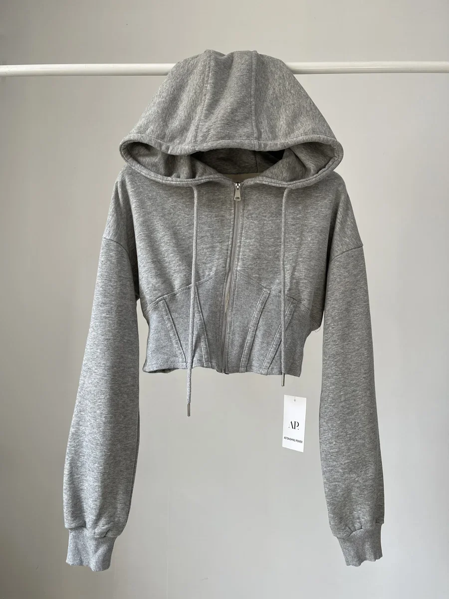 Crop Tops Fashion Hoodies for  - Vintage Zip Hoodie 评论和价格