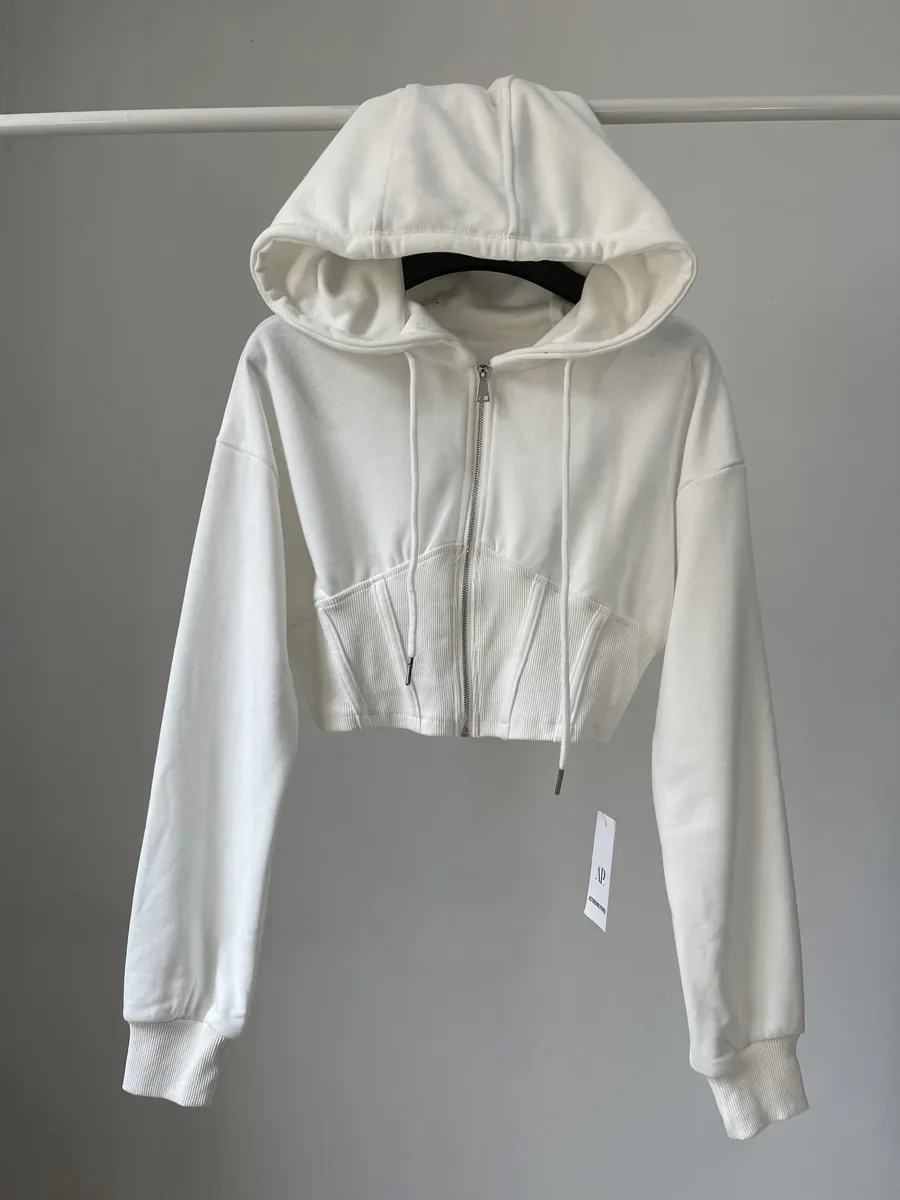 Crop Tops Fashion Hoodies for  - Vintage Zip Hoodie 评论和价格