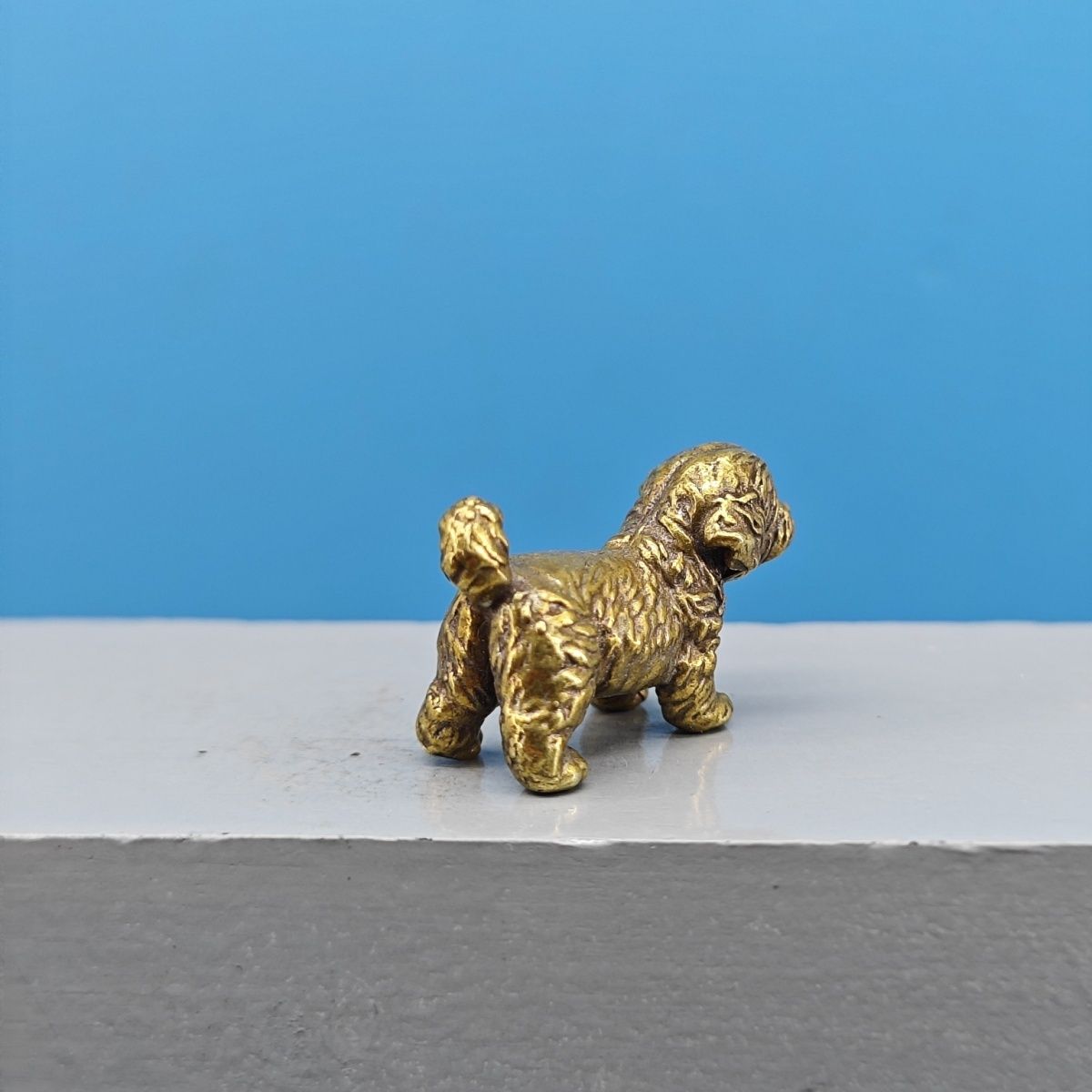 Mini Brass Dog Statue French B - Vintage Collectible Bears 评论和价格