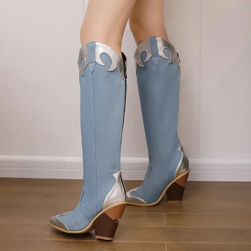 Big Size Western Women Knee Hi - Vintage Zipper 评论和价格